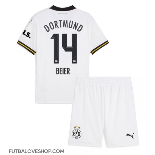 Dres Borussia Dortmund Maximilian Beier #14 Tretina pre deti 2024-25 Krátky Rukáv (+ trenírky)